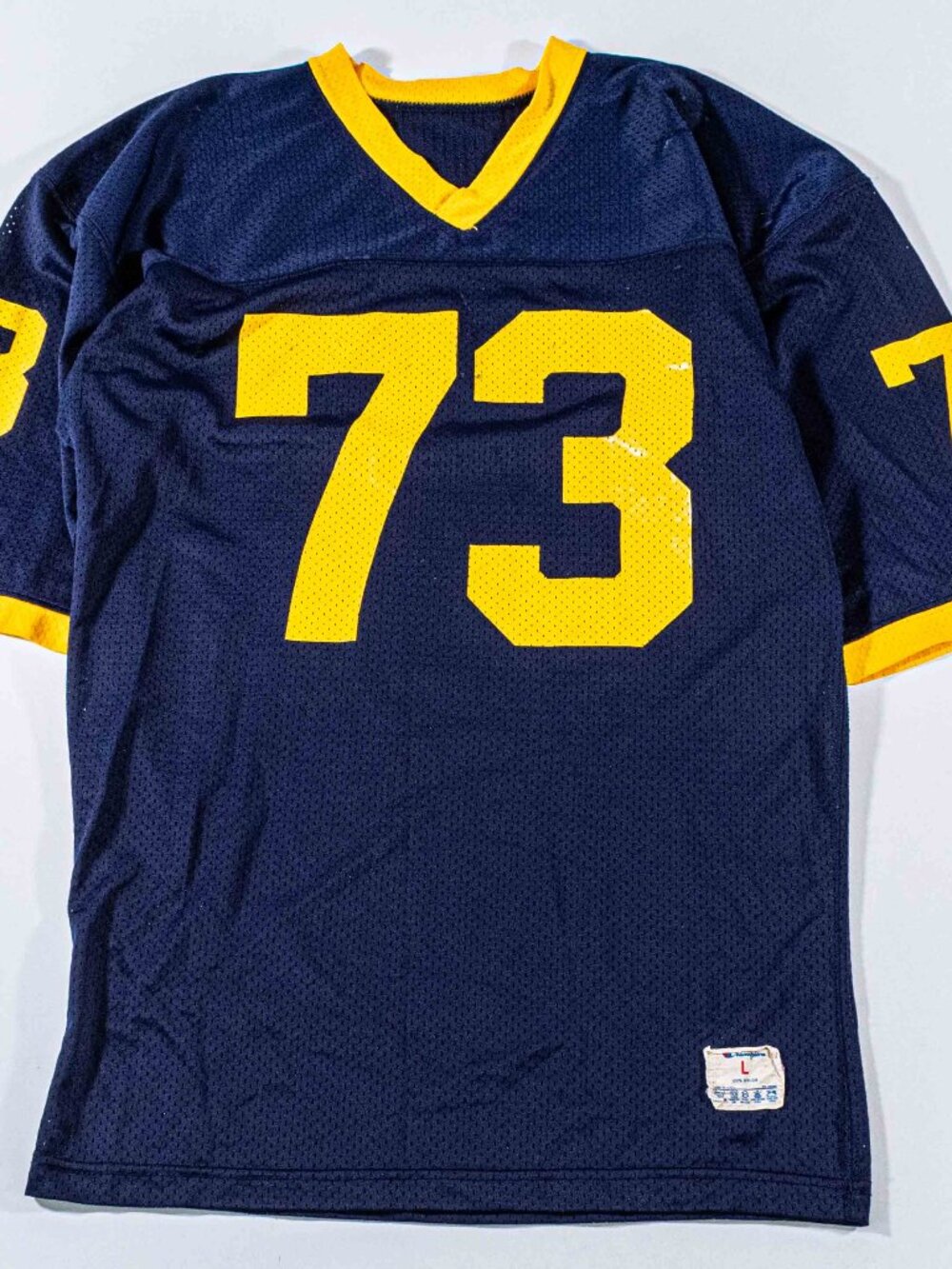 Vintage West Virginia Mountaineers Champion Jersey Large 80s WVU Football #73